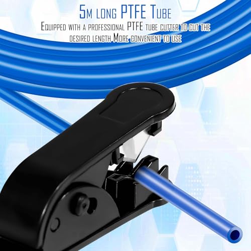 Image of PTFE Teflon Tube Kit for 1.75mm Filament 5M(16.5ft), 2mm ID X 4mm OD 3D Printer Tube Food Grade High Temperature Tube Pipe for Most 1.75mm Filament PLA ABS 3D Printer (Blue)
