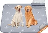 PJYucien Washable Pee Pads for Dogs 2 Pack, 36' x 36' Reusable Pee Pads for Dogs, Leak-Proof Pet Training Pads, Puppy Pads for Non-Slip, Designed for Dog Pen, Whelping Pad, Potty Training (Grey)