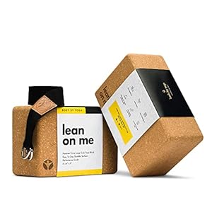 Premium Cork Yoga Blocks – Extra Large Yoga Block 2-Pack or Extra Tall 1-Pack for Inflexible Yogis | Natural, High-Density Cork for Superior Support & Stability | Optional Yoga Strap & Gift Box