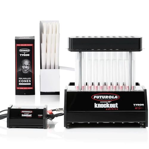 Futurola Tyson KB50 Knockout Edition – Standard Filling Kit with Paper Cones | Automated Filling Machine for Craft & Packaging Projects | Fill 50 Cones in Just 2 Minutes