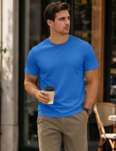 Image of MAGCOMSEN Mens T-Shirts Short Sleeve UPF 50+ Lightweight Moisture Wicking Basic Crewneck Casual Summer Cooling T Shirt