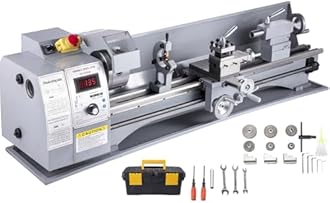 VEVOR Metal Lathe, 210x720 Mini Lathe Machine, 2500 RPM Variable Speed Change, 750W Precision Mini Lathe, Metal Working Lathe with Brushless Motor, Milling Machine for Various Metal Turning