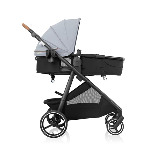 Image of Evenflo Shyft Intuiti+ Stroller with Green & Gentle Fabric (Quartz)