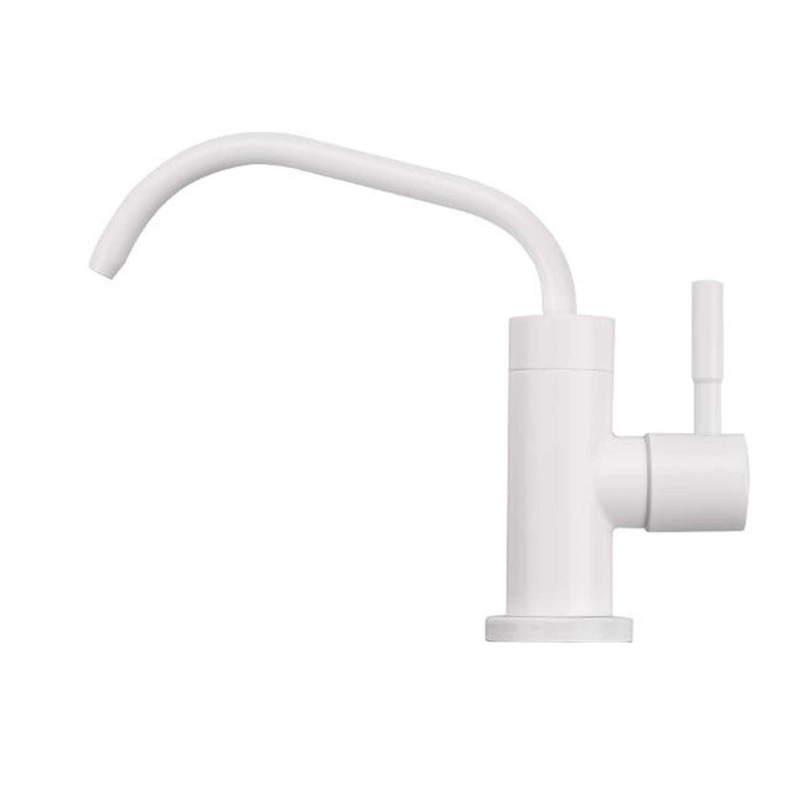 HLTYGWX Rubinetto depuratore Acqua Potabile Rubinetto Filtro Acqua da Cucina Solo Acqua Fredda in Acciaio Inossidabile con Foro Singolo-Bianco