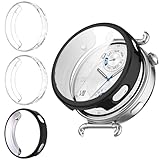 Haofun 3 Pezzi Cover per Huawei Watch GT6 41mm, con Ultra Pellicola Protettiva, TPU Protettiva Custodia, Protezione Completa (Trasparente*2 + Nero*1)