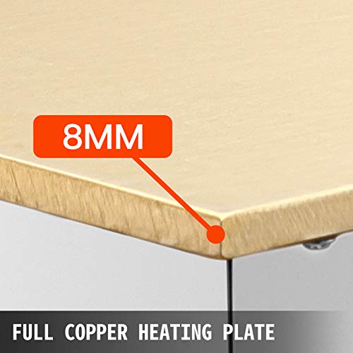 VBENLEM 110V Commercial Souffle Machine 3000W Electric Dorayaki Baker Double Head NonStick Stainless Steel Souffle Making Machine Cupcake Maker With Copper Heating Plate for Puff Pastry Muffin Pancake - Thumbnail 4