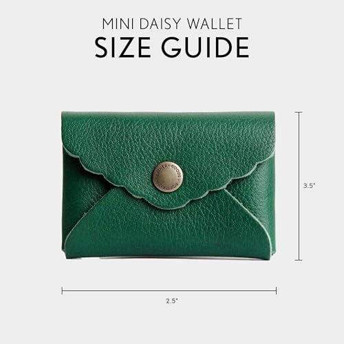 Image of Portland Leather Goods Mini Daisy Wallet for Women - Handmade from the Finest Full-Grain Hides - Features Envelope Design with Snap Closure - Bacalar