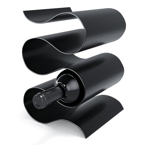 Anterrific Schwarzes Weinregal, modernes Metall-Weinregal für den Innenschrank, minimalistischer kleiner Weinhalter, Tischplatte, Weinständer für 5 Flaschen, Weinaufbewahrung, Organizer, Zuhause