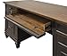 Martin Furniture Hartford Double Pedestal Shaped Desk, Brown - Fully Assembled