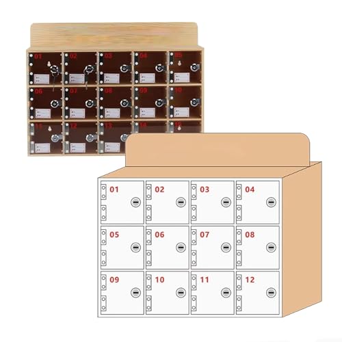 Caja de pared para guardar teléfonos con 12 compartimentos y organizador portátil 2