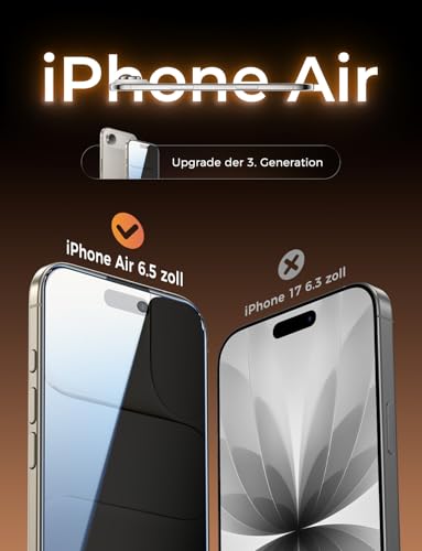 Protection écran iPhone Air antichoc compatible coque verre trempé MAGIC JOHN pack de 2 - 2