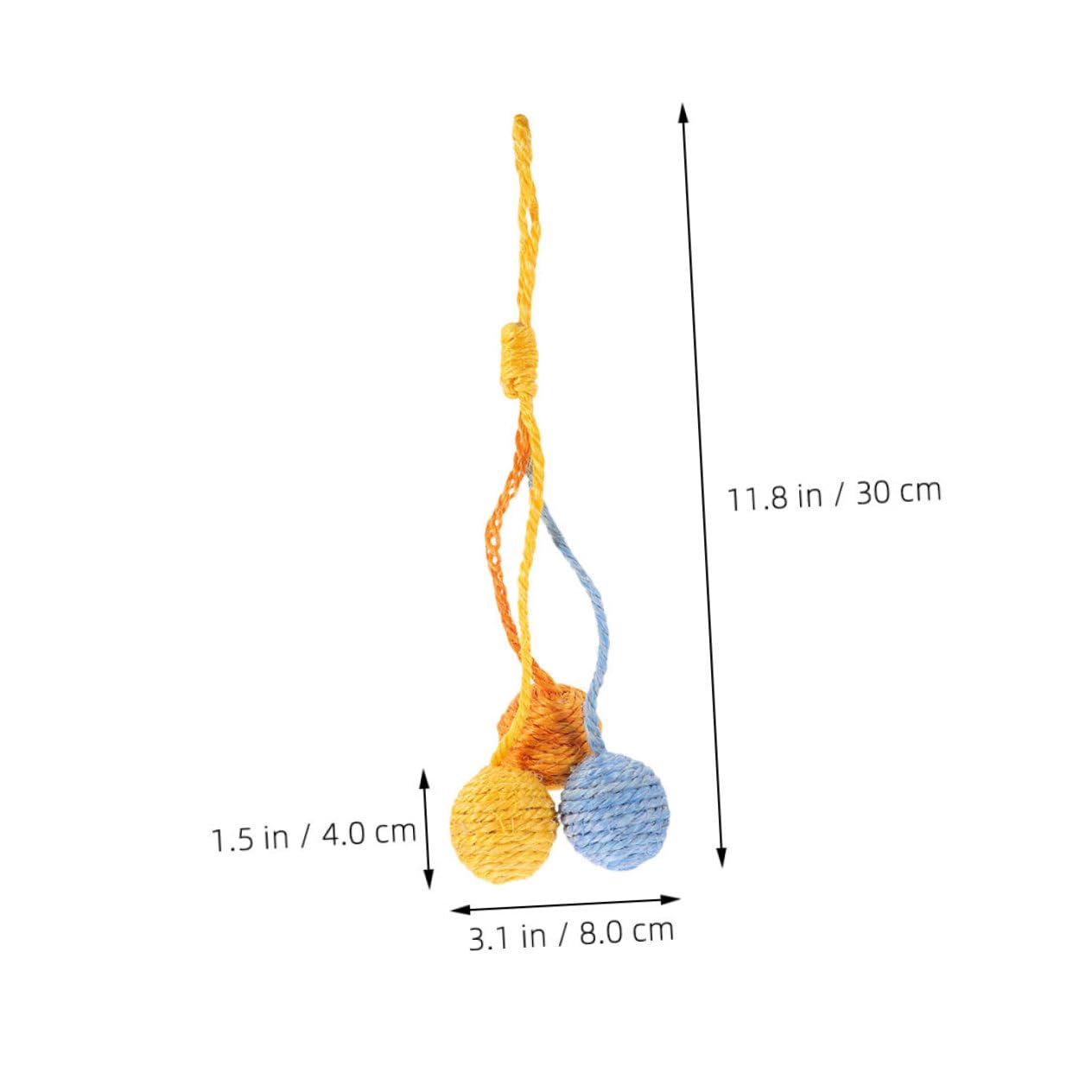 JOINPAYA 2Pcs Interactive Sisal Cat Ball Hanging Design for Indoor Cats Scratch Resistant Balls for Kittens Space Saving and Engaging Play for Small Homes