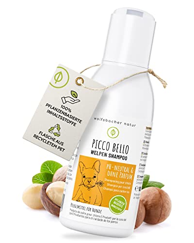Welpenshampoo für Hunde - pH-Neutral und ohne Parfum - Sensitiv Hundeshampoo für Welpen, mit pflanzlichen Wirkstoffen gegen Juckreiz Schuppen Milben - Dog Shampoo Cover