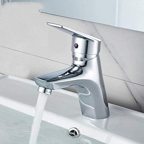 Mitigeur de lavabo en laiton massif chrome poli robinet salle de bain base