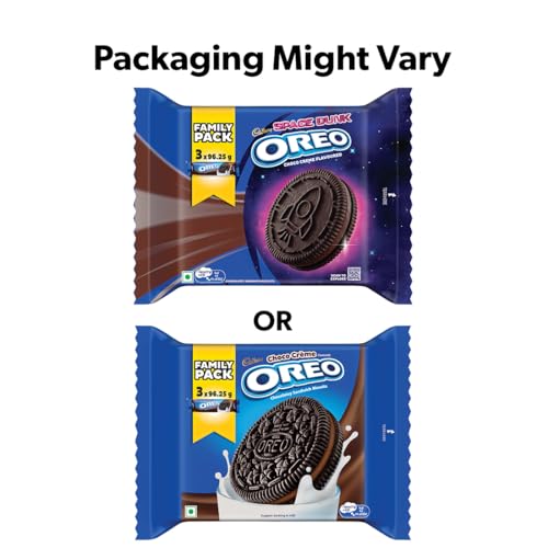 Image of Cadbury Oreo Chocolate Flavour Creme Sandwich Biscuit, 288.75 g (Pack of 3)