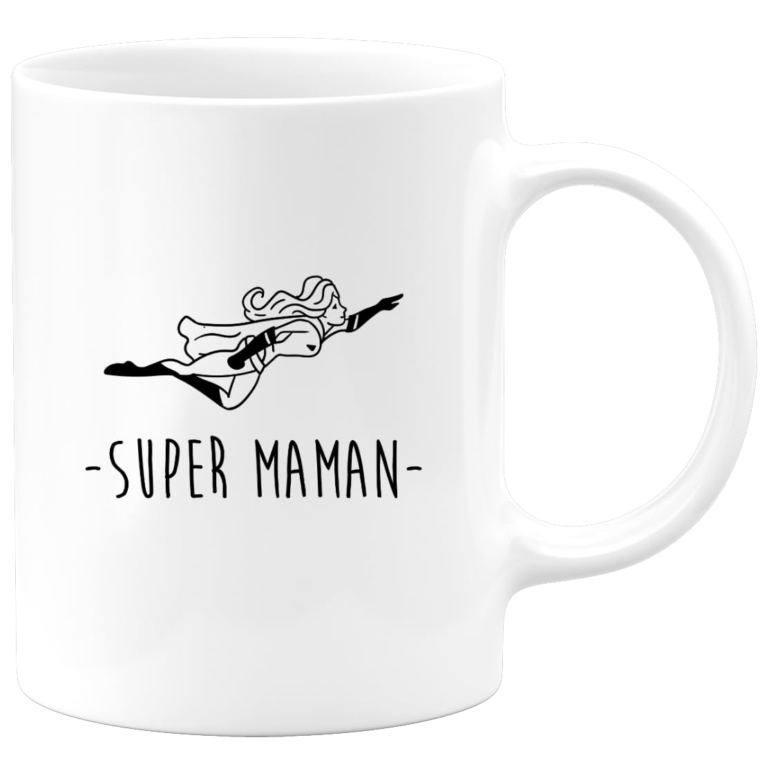 Coffret Cadeau Super Maman - Mug Céramique + Chaussettes 100% Coton