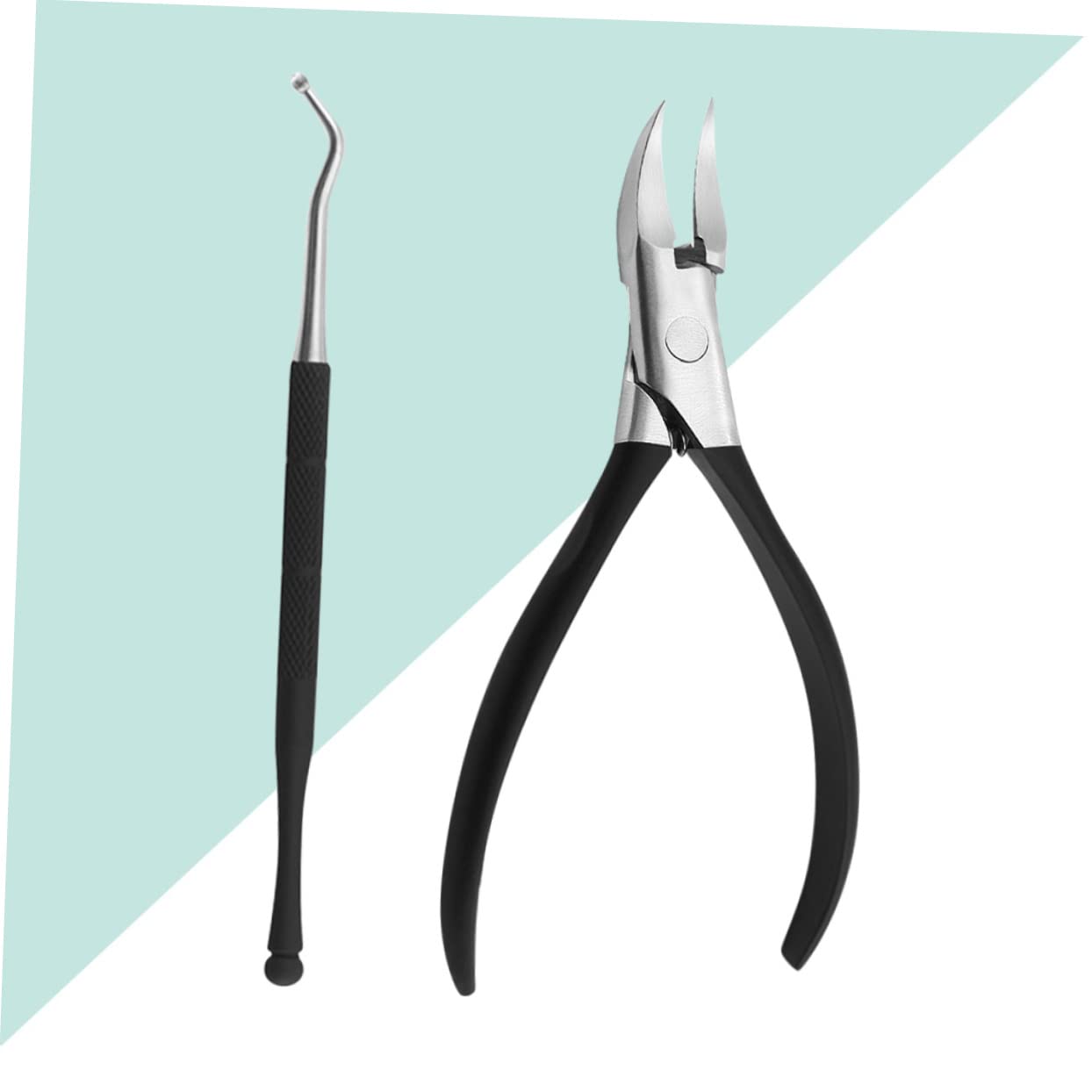 minkissy 2sätze Stainless Steel Nagelknipser Set Teiliges Maniküre-set Für Fingernägel Und Fußnägel Tragbar Ergonomisches Design Langlebig Scharf Für Zuhause Und Unterwegs Schwarz