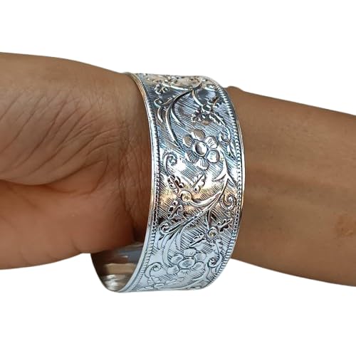 BohoSilverCraft Handmade Sterling Silver Bangle, 925 Solid Silver Jewelry, Designer