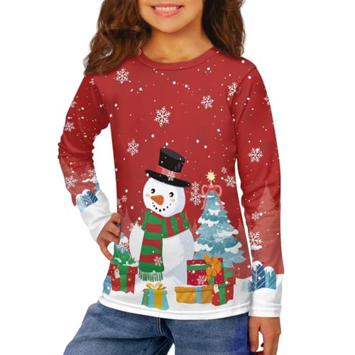 Image of Kids Long Sleeve Shirts for Girls 3-16 Year Old Cute Clothes for Teen Girls Casual Workout Tops