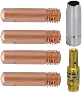 QAQGEAR 6Pcs MB15 15AK Contact Tip 0.8mm M6 & Tips Holder Difuser & Shield cup for MB15 15AK MIG Welding Torch