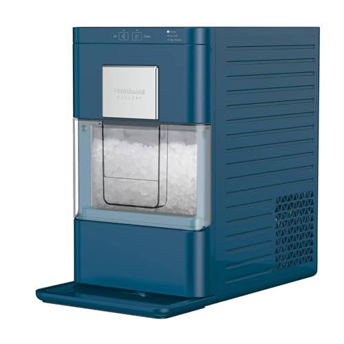 FRIGIDAIRE Gallery Countertop Crunchy Chewable Nugget Ice Maker, 44lbs per Day, Auto Self Cleaning, 2.0 Gen- 14.6" D x 10.00" W x 16.5" H (Navy)