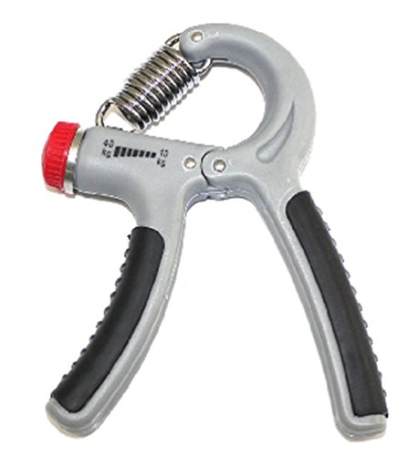 L.Store (R) Hand Grip Strengthener -Exerciser for Hand, Wrist, Forearm & Fingers -Adjustable Resistance- For Athletes, Musicians & Hand Rehabilitation (Grey)