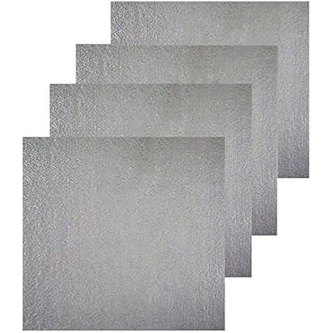Waveguide Covers for Microwave, Xfaiz 4 PCS 13cm x 13cm Waveguide Cover Mica Plates Sheets for Universal Microwave Oven Repairing Part (4) Cover