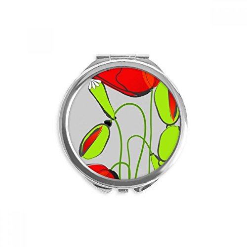 Miroir rond de poche pour retouche rapide miroir maquillage portable pavot