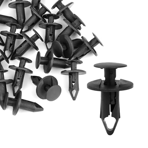 Remache de plástico de 9 mm x 8 mm Motoforti para fijación de paneles en coches (30 piezas)