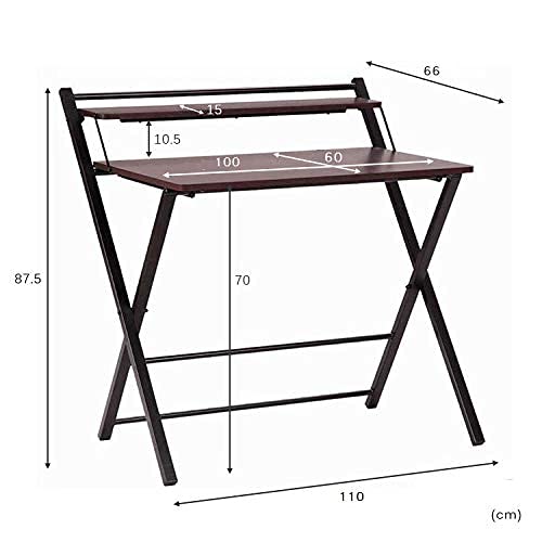 Image of Expresso Adjustable Multipurpose Foldable Computer Desk Table for Study Home Office Folding Laptop Table Writing Desk Compact Study Reading Table Small Spaces Brown