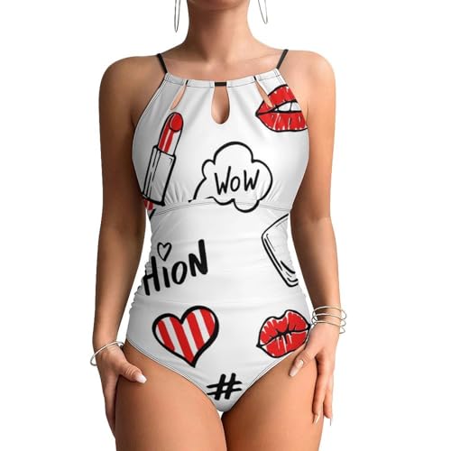 Maillot de bain rouge à lèvres sculptant pour silhouette sublimée