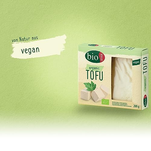 Bioasia Bio Tofu – Neutraler Bio Tofu – Von Natur aus vegan und glutenfrei – 1 x 200 g (Packung mit 3)