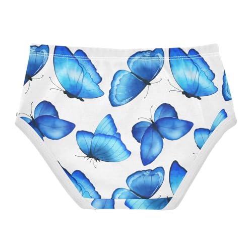 Cotton Toddler Girls Underwear Blue Butterflies Wing White Little Girl Panties Flower Briefs Underpants 2t2