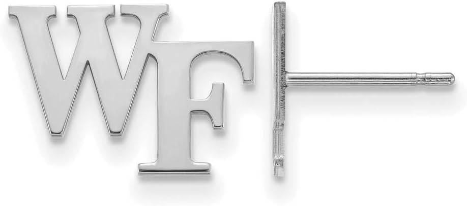 LogoArt 10k White Gold Wake Forest University XS Post Earringss 1W061WFU