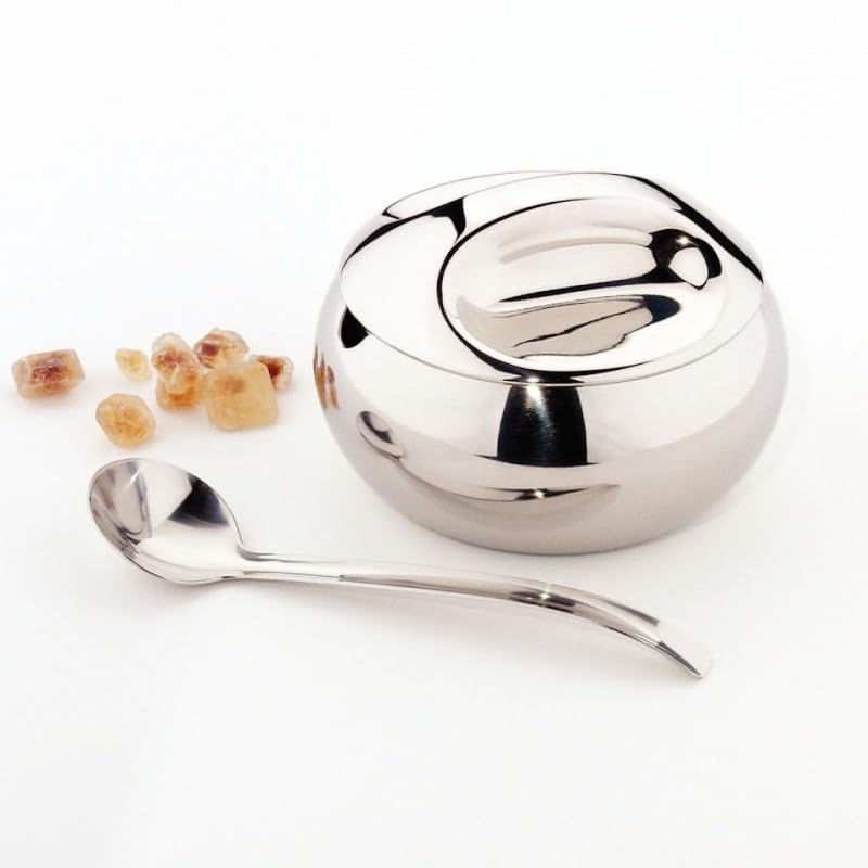 Tramontina Zuckerdose Zuccheriera con Cucchiaio e Coperchio, in Acciaio Inox, Lavabile, 18/10 Plastica, 11,5 x 10,5 x 8 cm - immagine 4