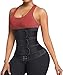 Gotoly Donna Fascia Addominale Dimagrante Waist Trimmer Allenamento Cintura Regolabile Fitness Addominali Brucia Grassi Corsetto Lombare Sauna Sudorazione di Sostegno Posteriore (Nero, S)