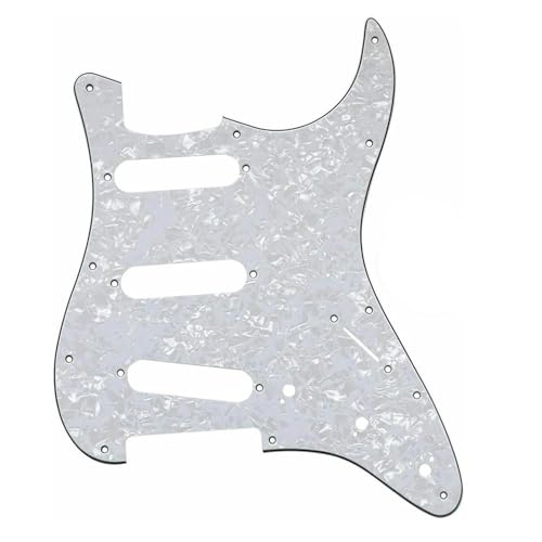 1 個 SSS エレキギターピックガード 3 層 11 穴ネジ付き FD/ST スタイルギター部品交換(SSS White)