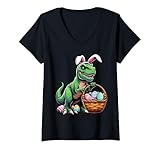 Photo Gallery donna easter bunny dinosaur egg a saurus trex kids, maschietti e bambini maglietta con collo a v Photo Gallery donna easter bunny dinosaur egg a saurus trex kids, maschietti e bambini maglietta con collo a v