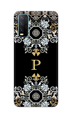 Image of Printed Hard Back Cover Case for Vivo Y20 | Y20 2021 | Y20i | Y20s | Y20G | Y20S (G) | Y20SG | Y20T Back Cover (Alphabet P) -1803