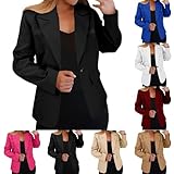 HJYUZP Blazers for Women Business Casual Open Front Work Blazer Office Cardigan Suit Lightweight Long Sleeve Jackets with Pockets Plus Size Oversized Chaquetas De Mujer Elegantes Black L