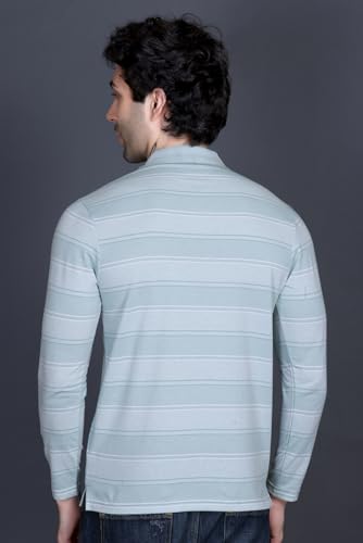 Image of Full Sleeve Polo T Shirt for Men Cotton with Pocket and Collar - Regular Fit Tshirt