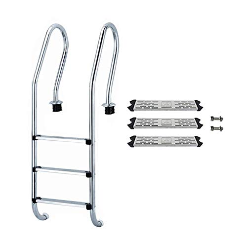 Reeseiy Pool Ladder Pool Pool Ladder Pool Ladder Rungs Steps Chic Stainless Steel Replacement Non-Slip Ladder Sale Garden Daily Use Product (Color : Colour, Size : Size)