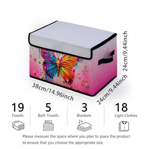 Image of Stackable Storage Bins with Lids,Closet Organizers Fabric Box for Home and Office,Blanket Clothes Organizers,Under Bed Storage Containers 3 Pack