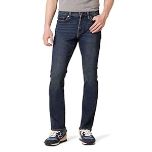 Amazon Essentials Jean Slim Bootcut Homme, Délavé Foncé, 34W / 34L
