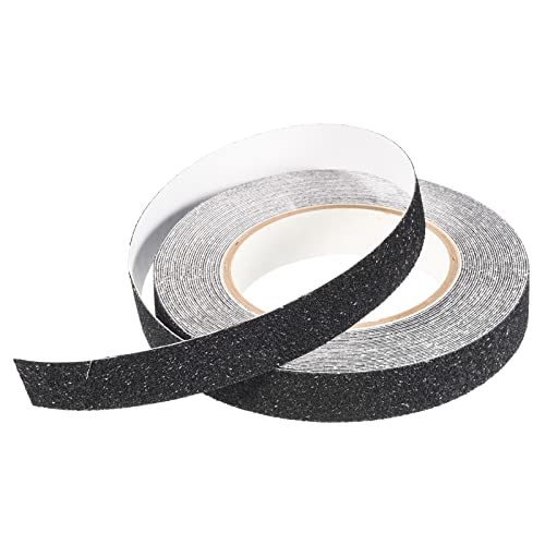 PATIKIL 0.8x32.8Ft Rutschfest Griff Traktion Klebeband Wasserdicht Frostig für Treppen Outdoor Indoor Schwarz
