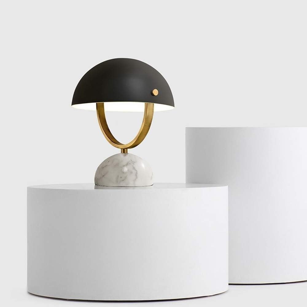 DFAEEKIYO Table Lamp Nordic Modern Metal Black Gold Desk Bedroom Living Room Study Bedside Rotating Shade Marble Elegant