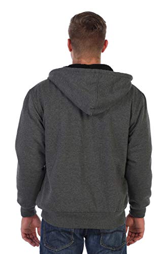 Image of Gioberti Men's Soft Heavyweight Sherpa Lined Fleece Hoodie Jacket