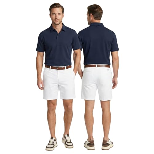 Image of Cole Haan Zero Grand Men's Shorts - Modern Flat-Front Design with 4-Way Stretch, Stain-Resistant Twill & Adaptive Waistband