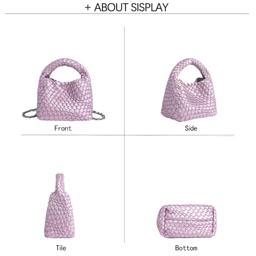 Image of JINMANXUE Fashion Mini Handbag For Women, Woven Tote Bucket Composite Bag Knitting Chain Bags, Crossbody Shoulder Purses