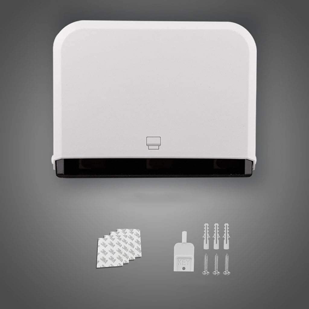 BKEKM Dispenser Salviette Dispenser di Asciugamani di Carta con Serratura Dispenser di Asciugamani di Carta Impermeabile Porta Asciugamani di Carta a Parete per la casa Commerciale Moda
